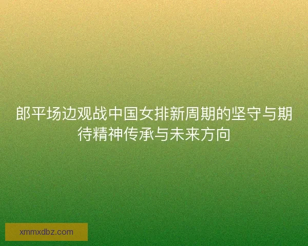 郎平场边观战中国女排新周期的坚守与期待精神传承与未来方向